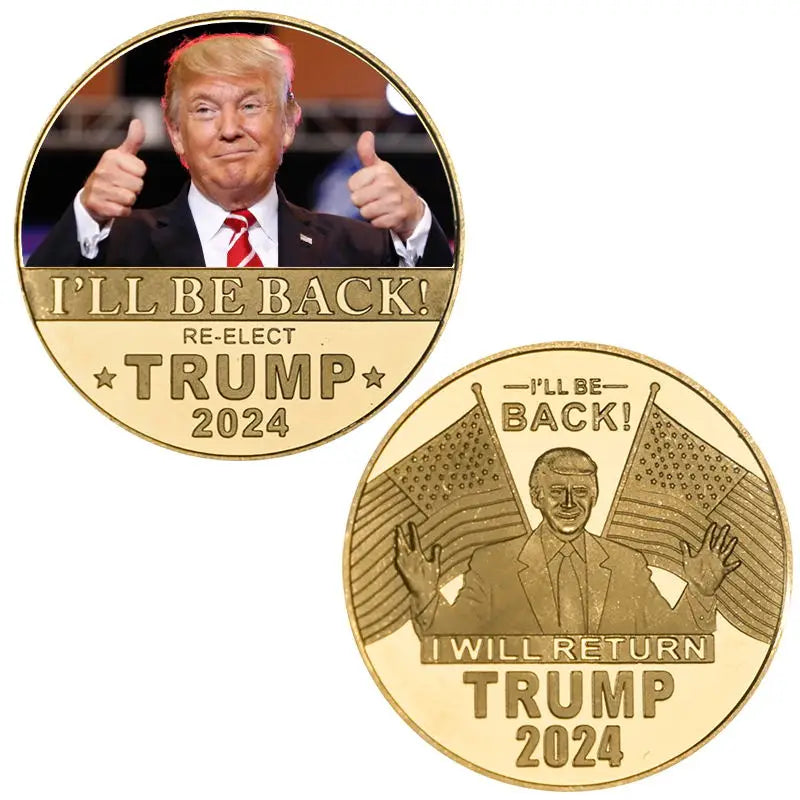 Donald Trump 2024 Gold Plated Commemorative Coin Collectibles