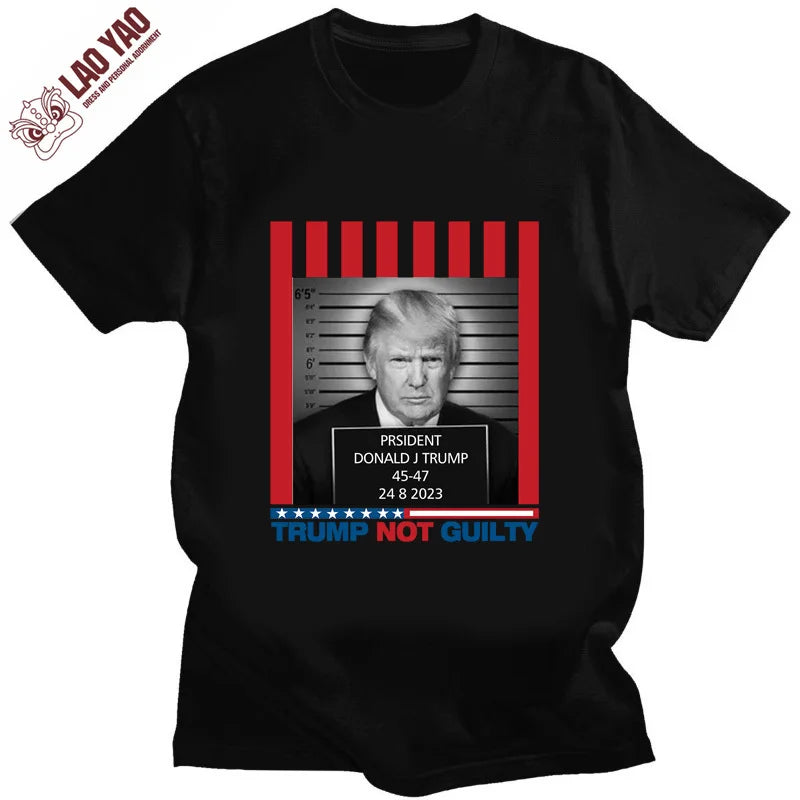 Proud Anti Biden US Flag Pro Trump 2024 Election T-shirt for Men Women