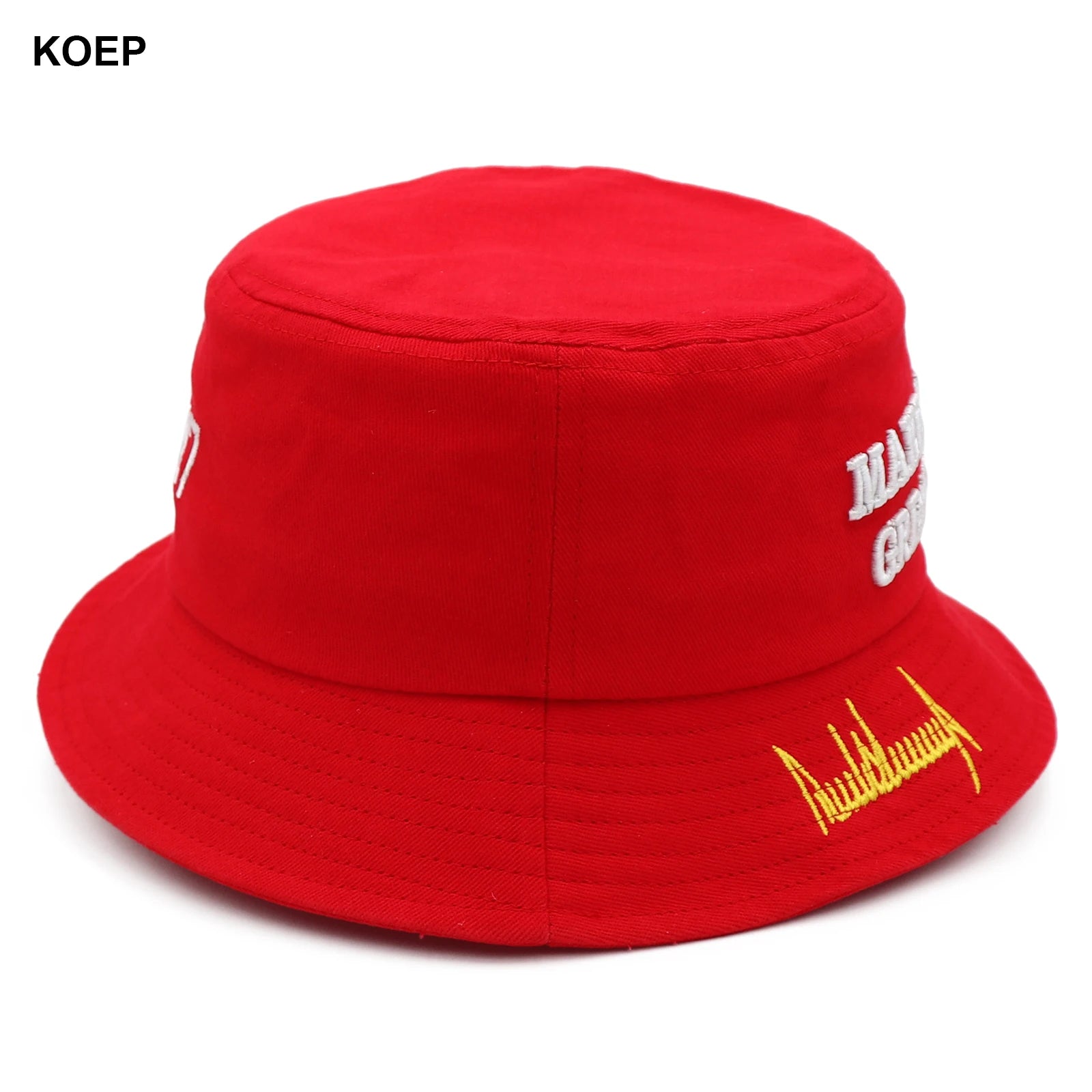 MAGA Red Bucket Hat Trump 2024 Flag Cap