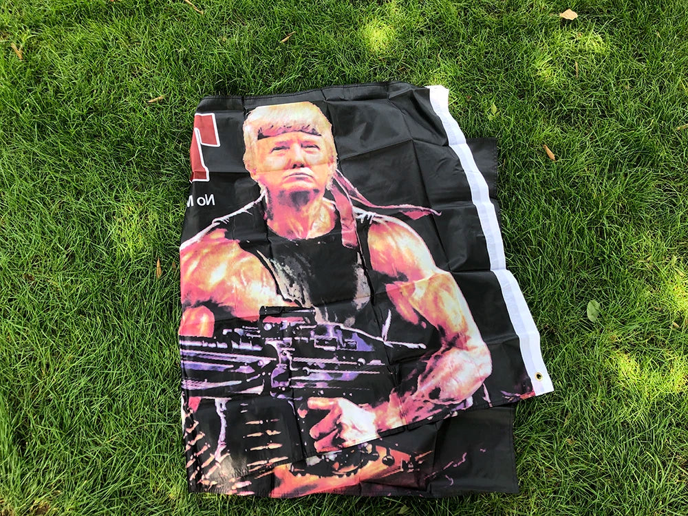 SKY FLAG Trump Flag 90X150cm Creative Trump Gun Pattern American Hanging Flag