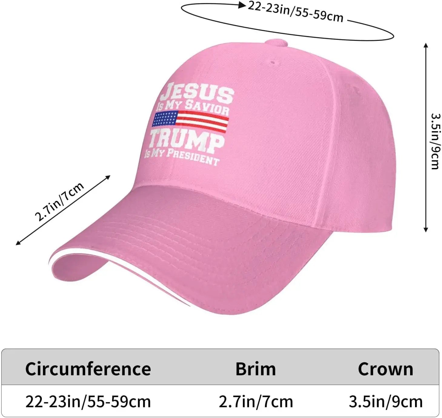 Jesus is My Savior Trump is My President Hat Trump 2024