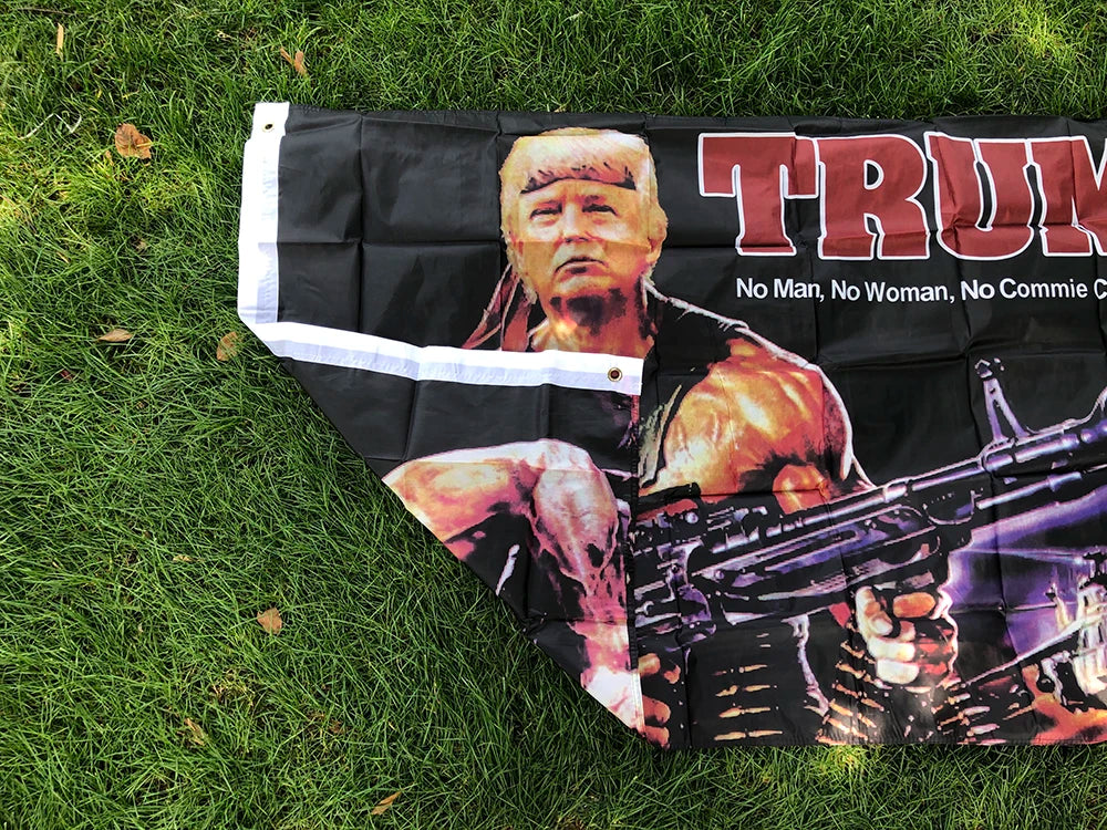 SKY FLAG Trump Flag 90X150cm Creative Trump Gun Pattern American Hanging Flag