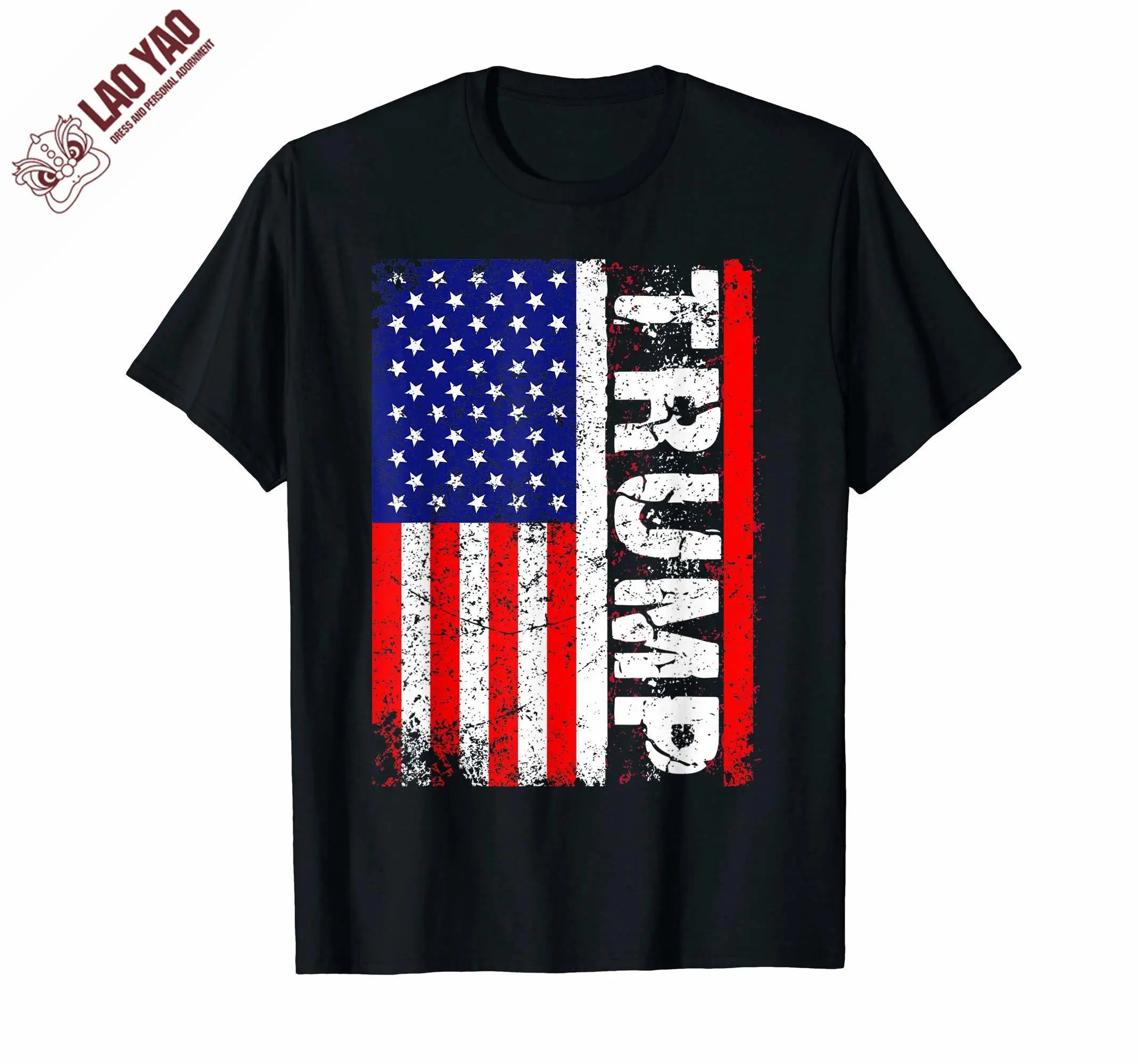 Proud Anti Biden US Flag Pro Trump 2024 Election T-shirt for Men Women