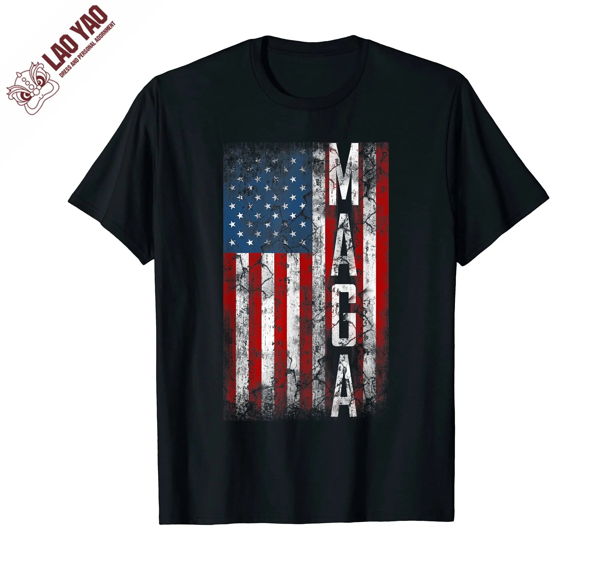 Proud Anti Biden US Flag Pro Trump 2024 Election T-shirt for Men Women