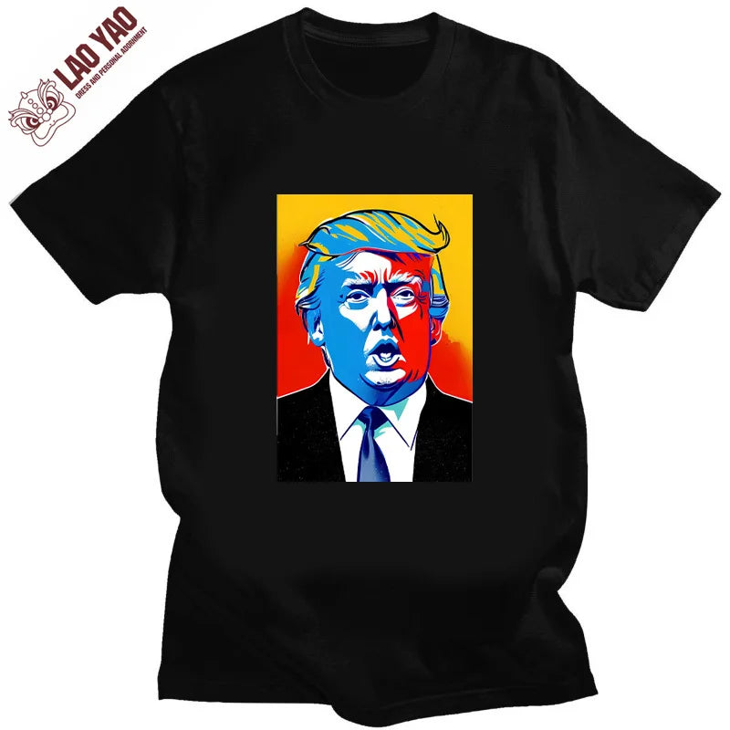 Proud Anti Biden US Flag Pro Trump 2024 Election T-shirt for Men Women